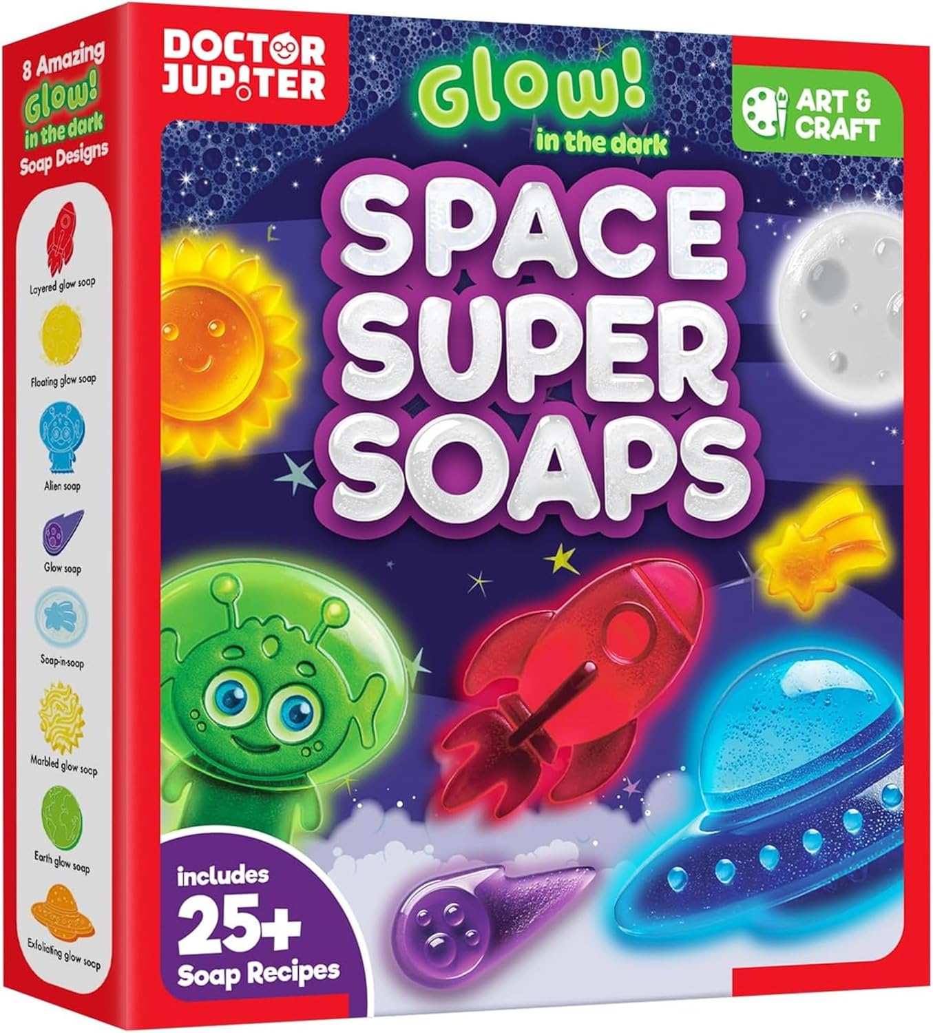 Soap Making Kit For Kids - Glow in The Dark Space Soap