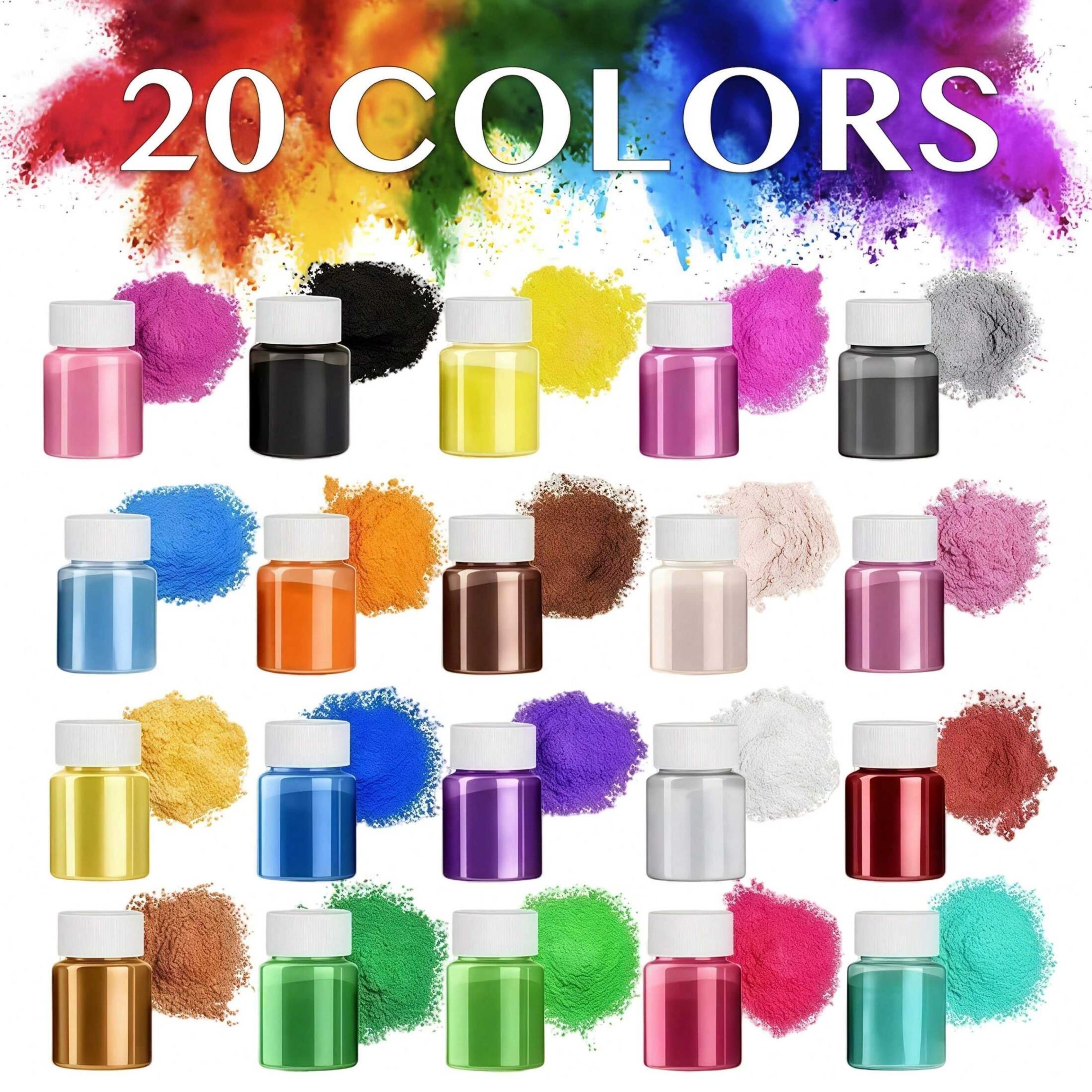 Oxide Pigment Soap - 20 Colors, 20ml Pack, Epoxy Resin,