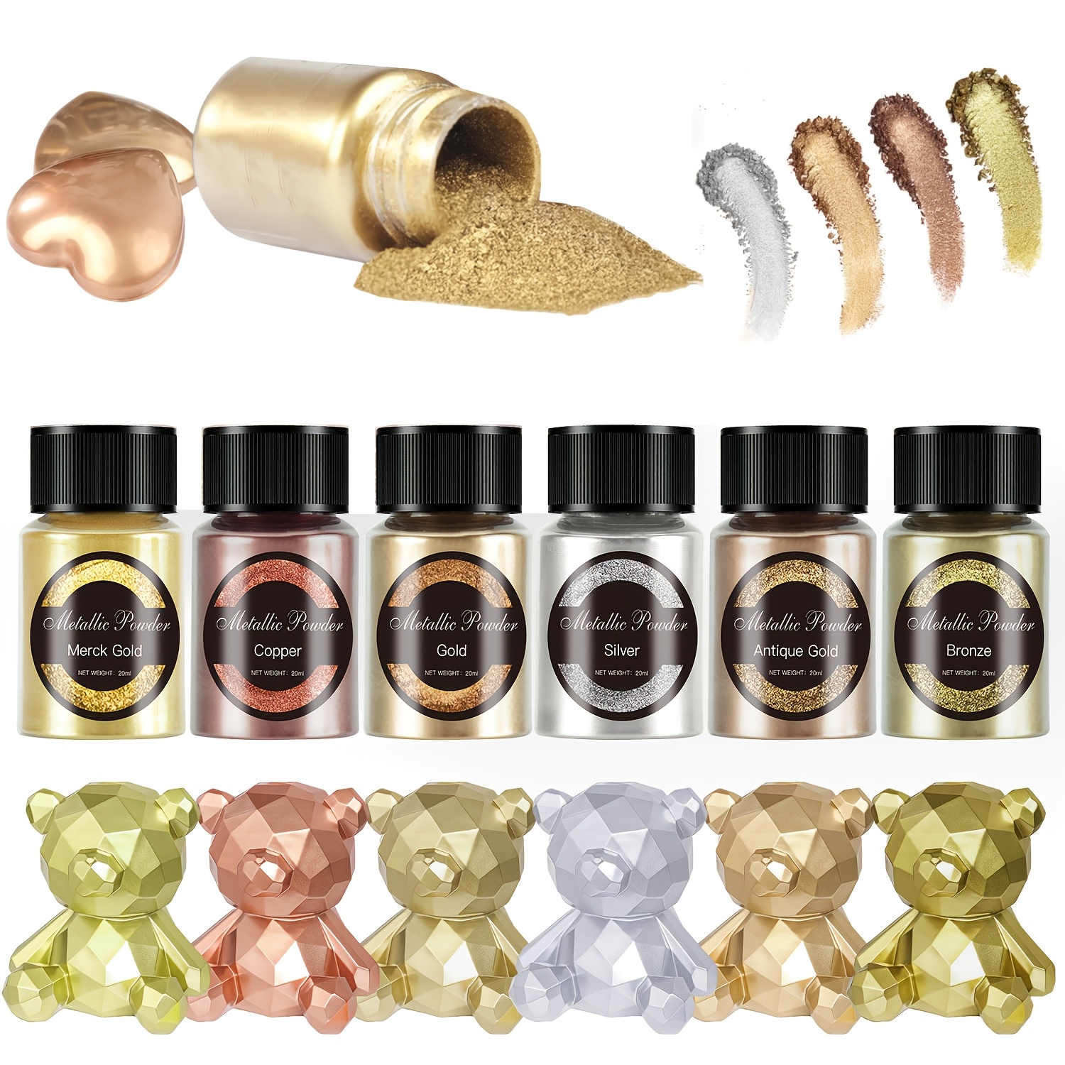 Oxide Pigment Soap - Colorful Powders, Unique Metallic Texture Powders,