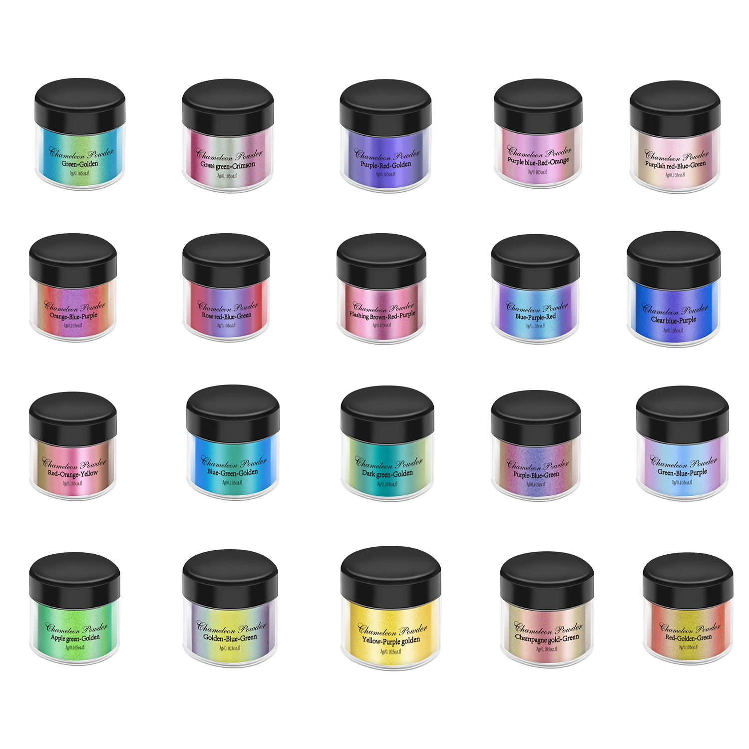 3g Chameleon Mica Powder Color - Oxide Pigment Soap 评论和价格