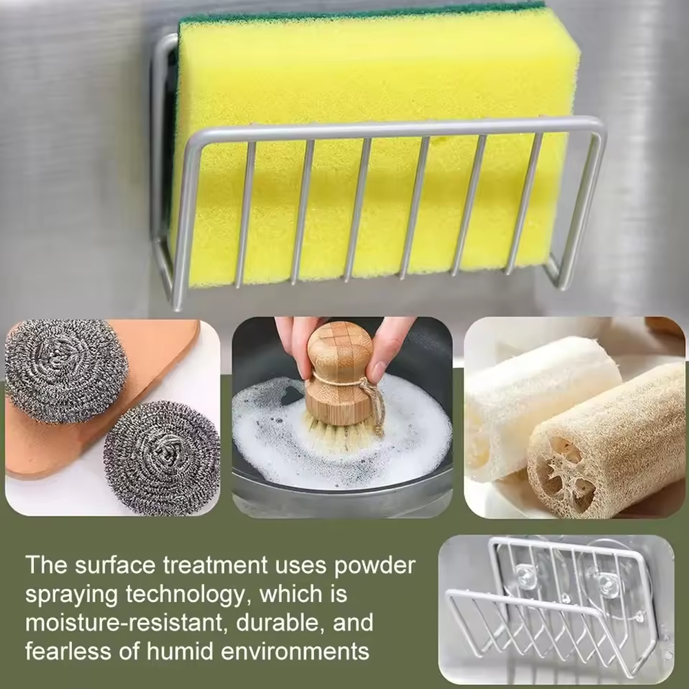 No-Drill Iron Sponge Holder Ra - Oxide Pigment Soap 评论和价格