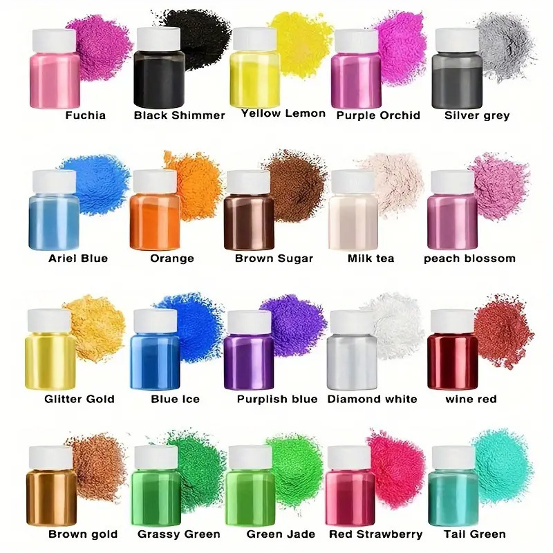 24 Colors Mica Powder for Resi - Oxide Pigment Soap 评论和价格