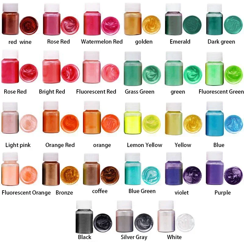 24 Colors Mica Powder for Resi - Oxide Pigment Soap 评论和价格