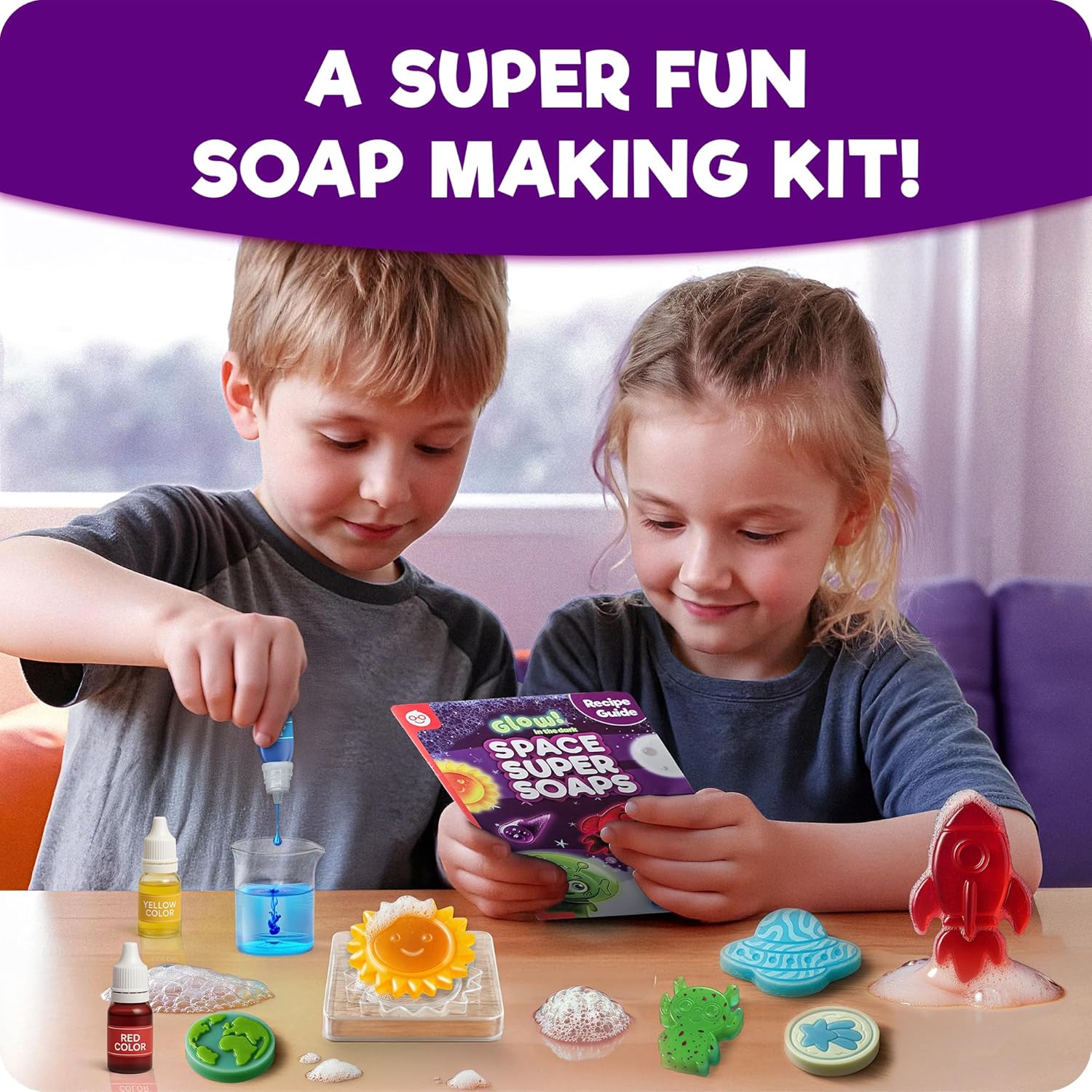 Glow in The Dark Space Soap Ma - Soap Making Kit For Kids 评论和价格