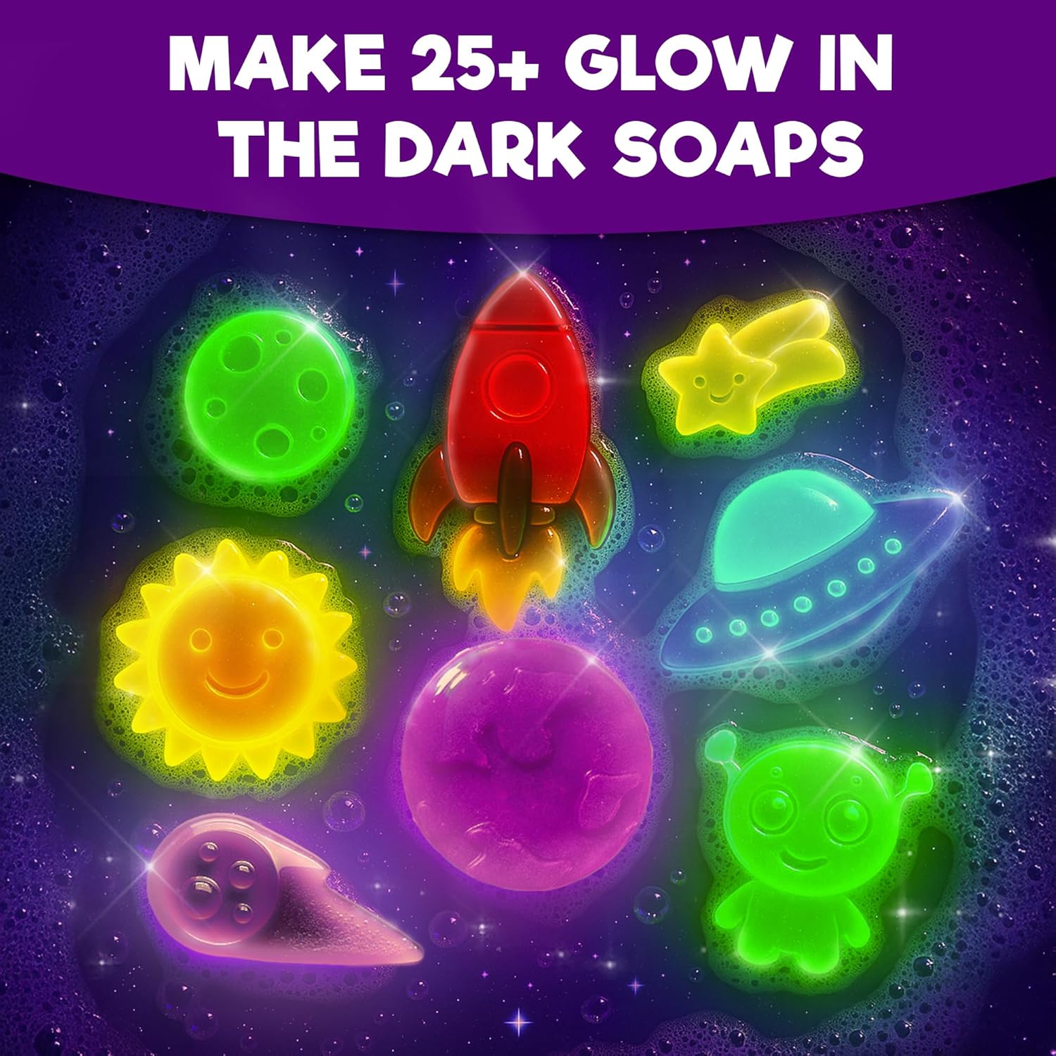 Glow in The Dark Space Soap Ma - Soap Making Kit For Kids 评论和价格